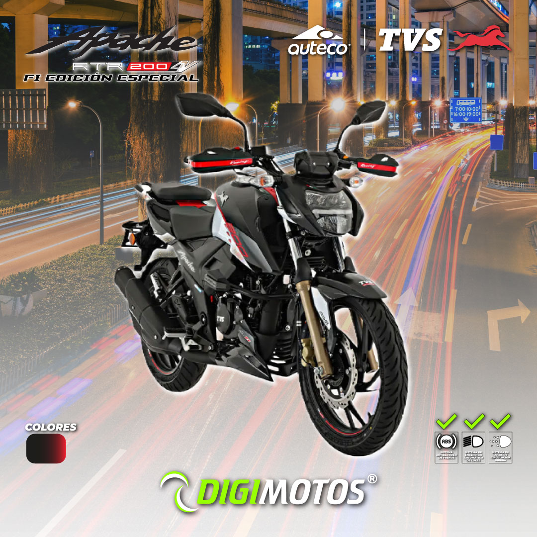 TVS APACHE RTR 200 4V XC FI ABS RACING | Moto deportiva - Digimotos